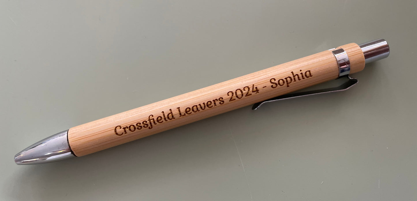 Personalised school leavers pens